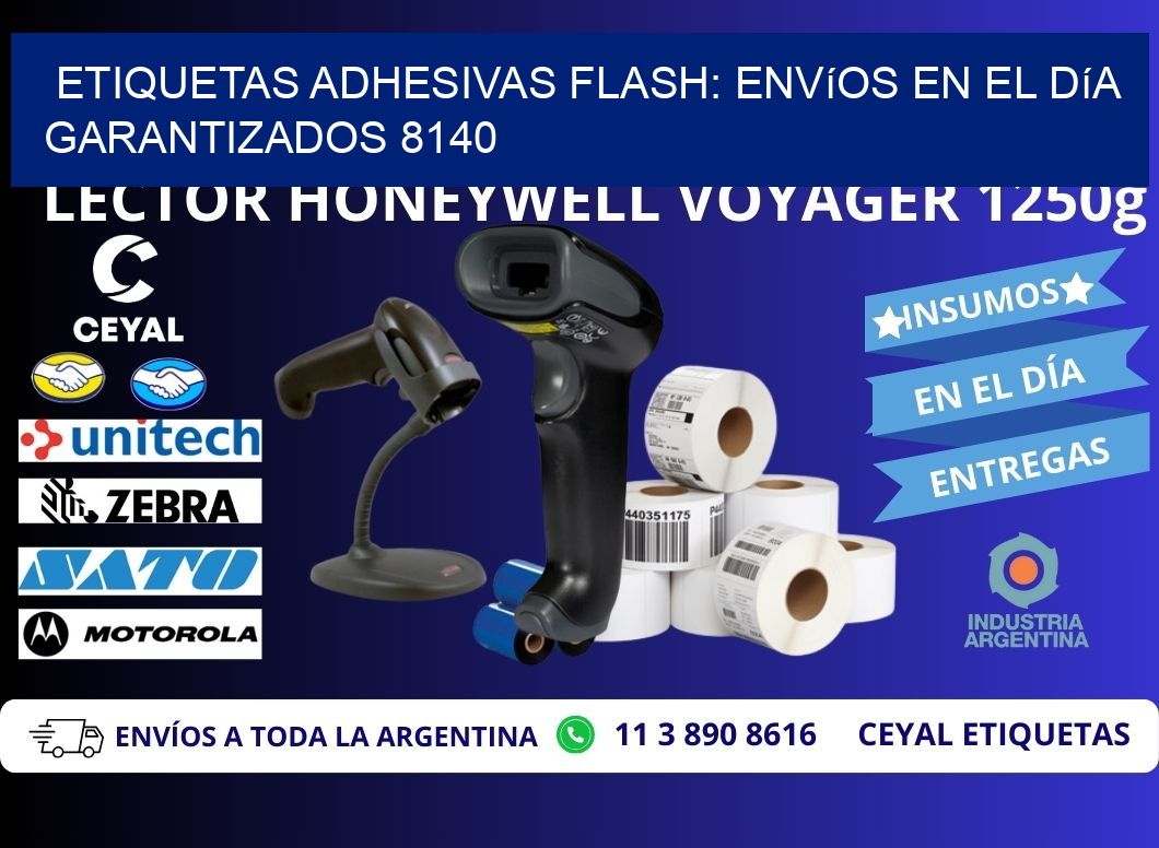 Etiquetas adhesivas Flash: Envíos en el Día Garantizados 8140