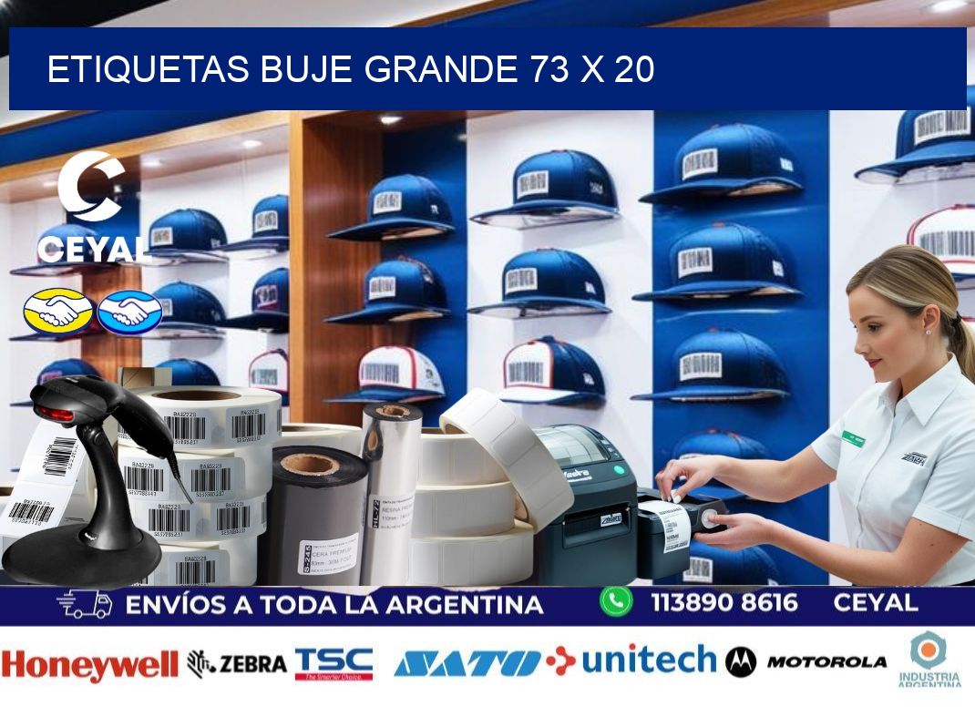 Etiquetas buje grande 73 x 20