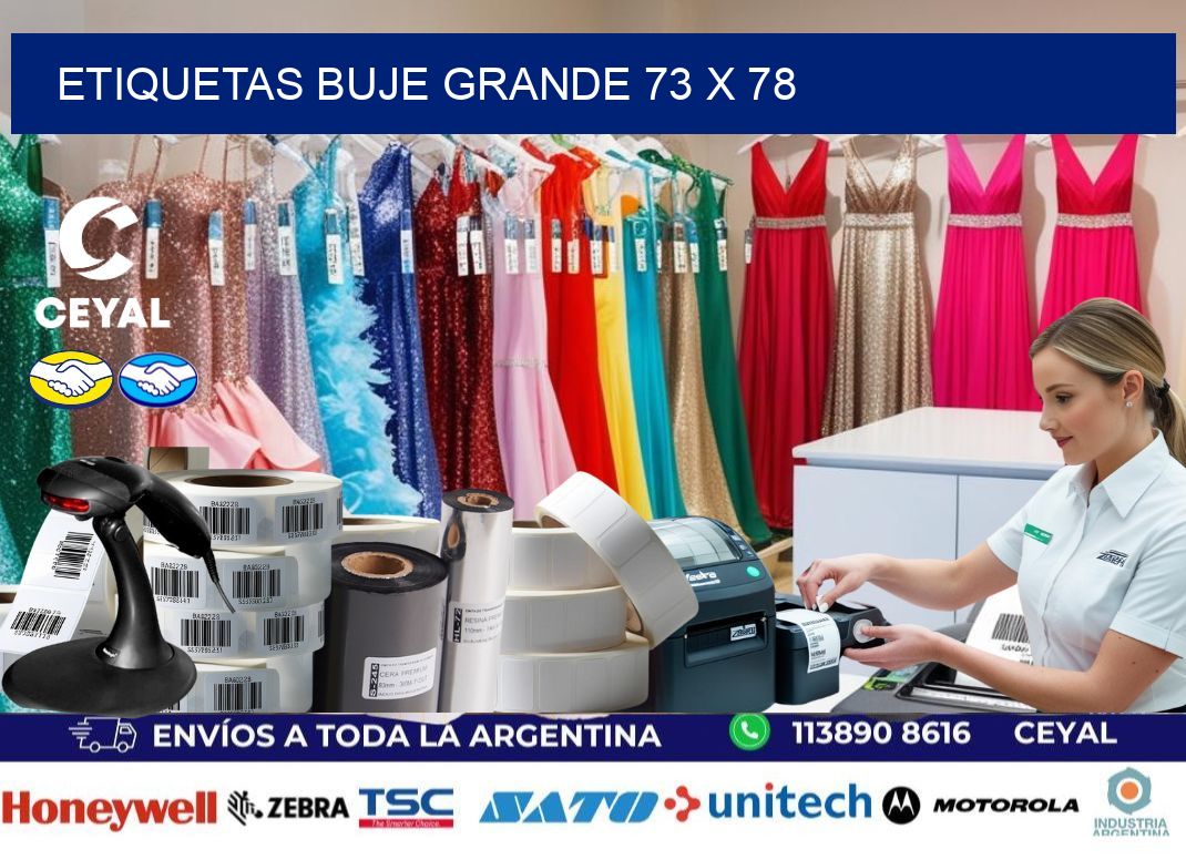 Etiquetas buje grande 73 x 78