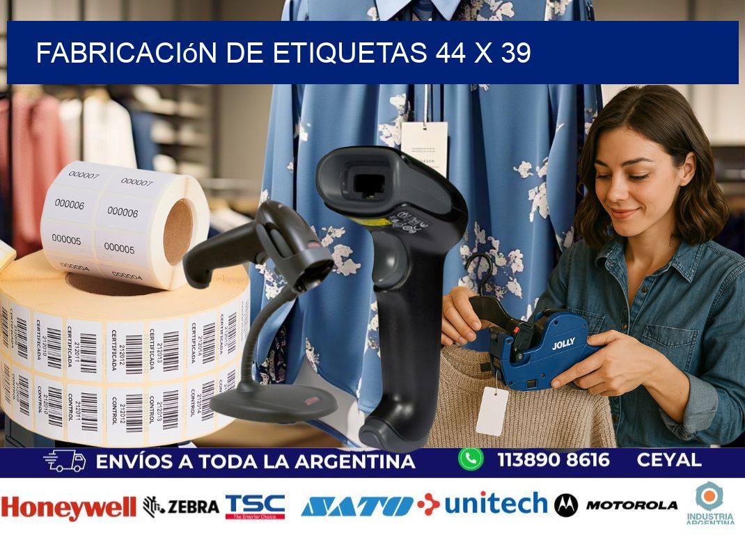 Fabricación de etiquetas 44 x 39
