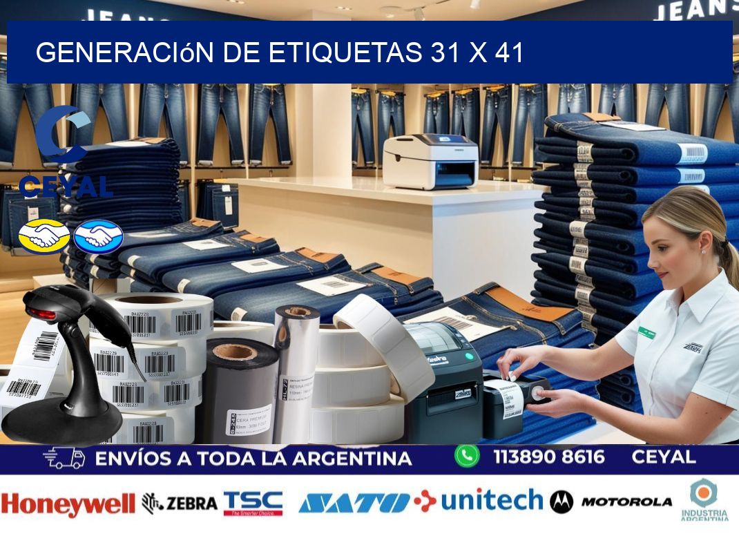 Generación de etiquetas 31 x 41