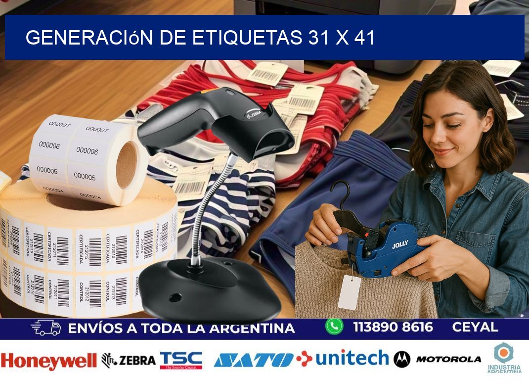 Generación de etiquetas 31 x 41