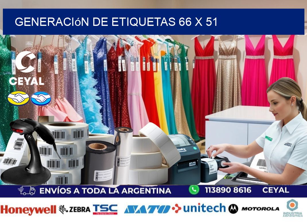 Generación de etiquetas 66 x 51