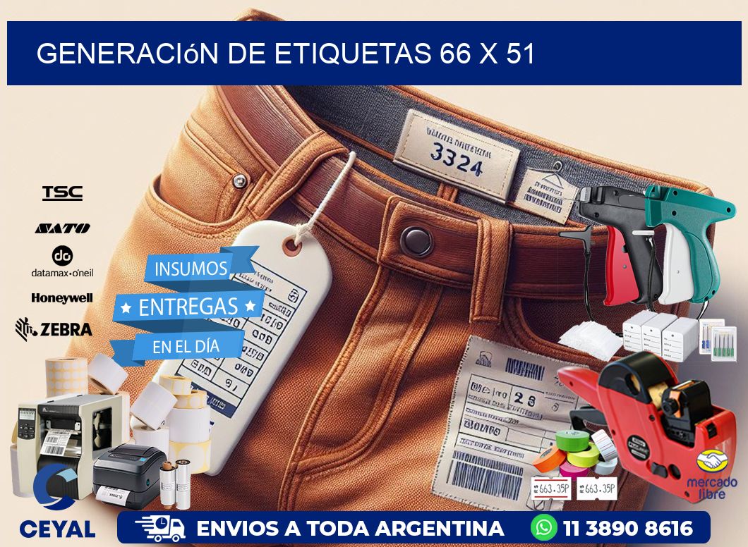 Generación de etiquetas 66 x 51
