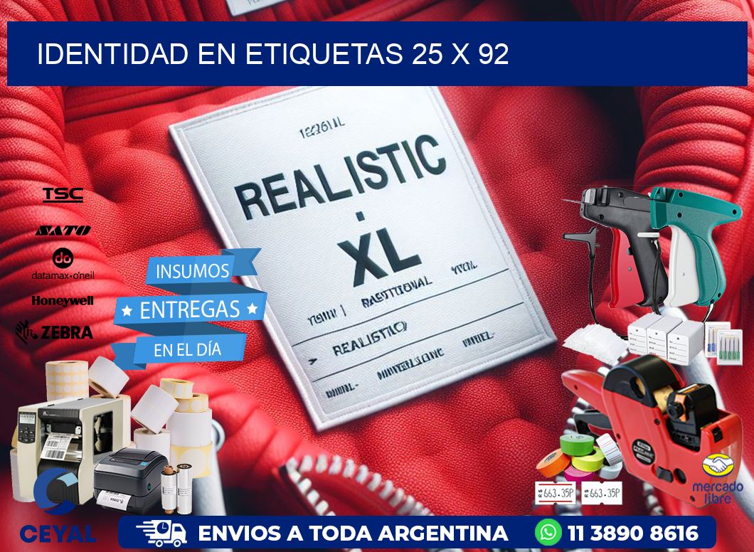 Identidad en etiquetas 25 x 92