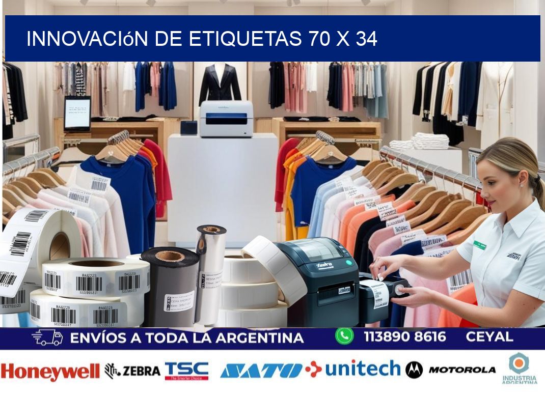 Innovación de etiquetas 70 x 34