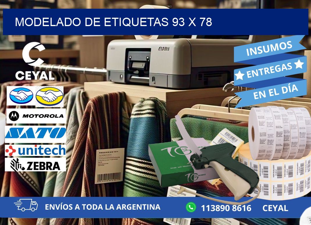 Modelado de etiquetas 93 x 78