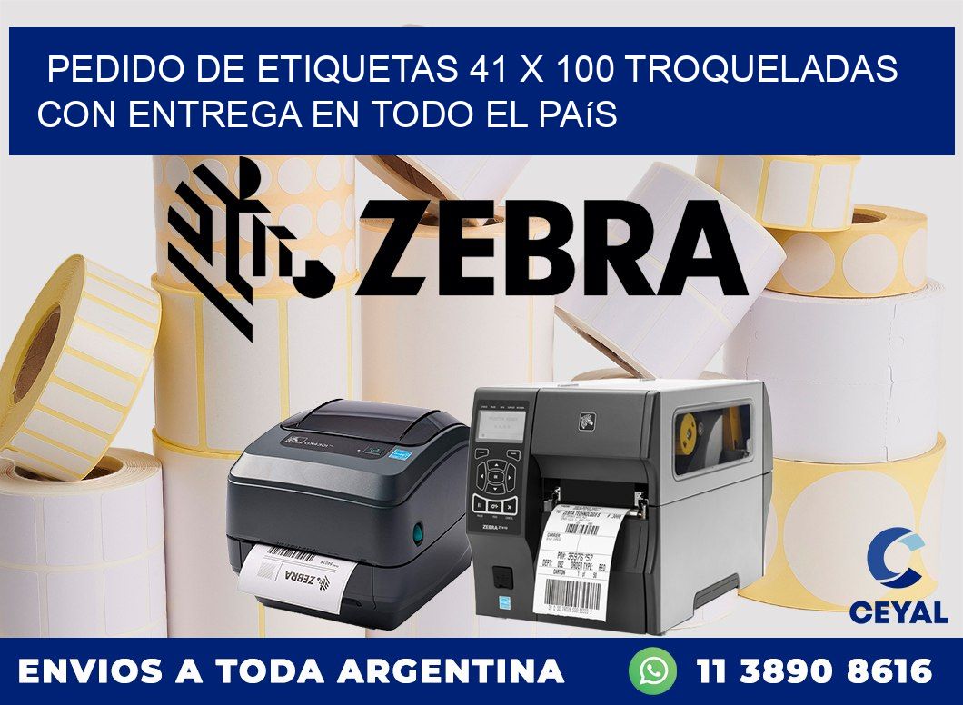Pedido de etiquetas 41 x 100 troqueladas con entrega en todo el país