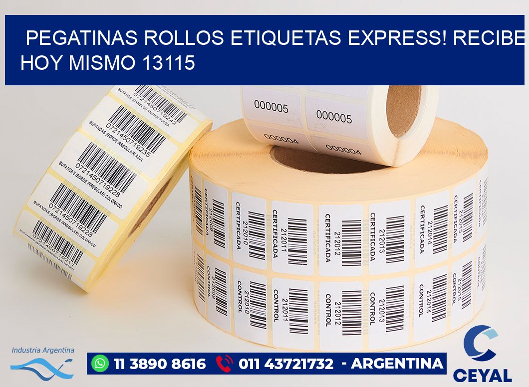 Pegatinas rollos etiquetas Express! Recibe Hoy Mismo 13115