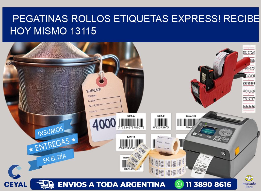 Pegatinas rollos etiquetas Express! Recibe Hoy Mismo 13115