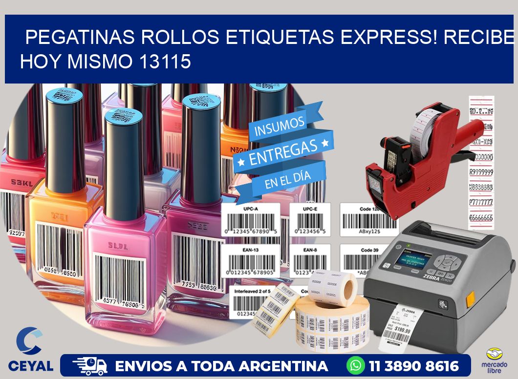 Pegatinas rollos etiquetas Express! Recibe Hoy Mismo 13115