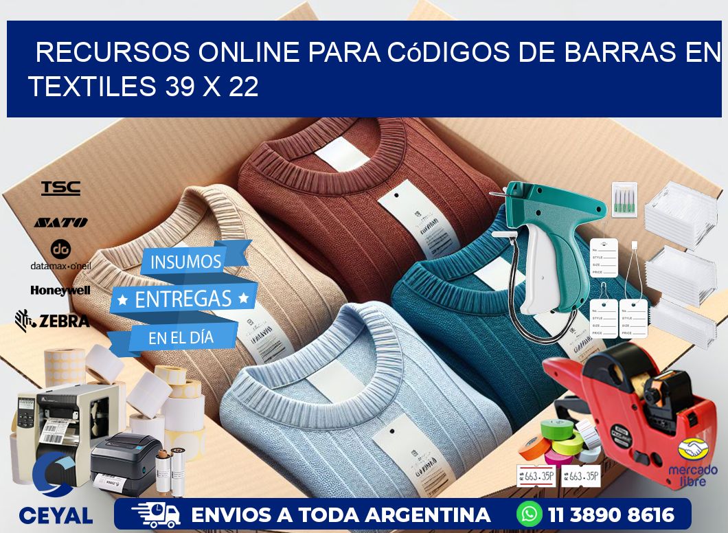Recursos Online para Códigos de Barras en Textiles 39 x 22