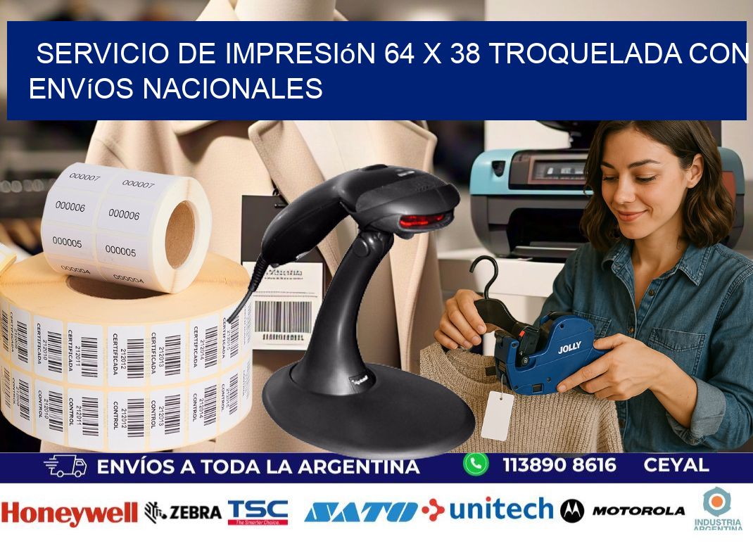 Servicio de impresión 64 x 38 troquelada con envíos nacionales