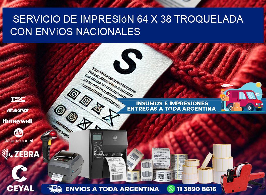 Servicio de impresión 64 x 38 troquelada con envíos nacionales