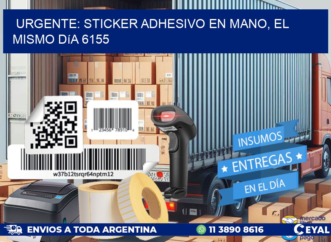 Urgente: Sticker adhesivo en Mano, el Mismo Día 6155
