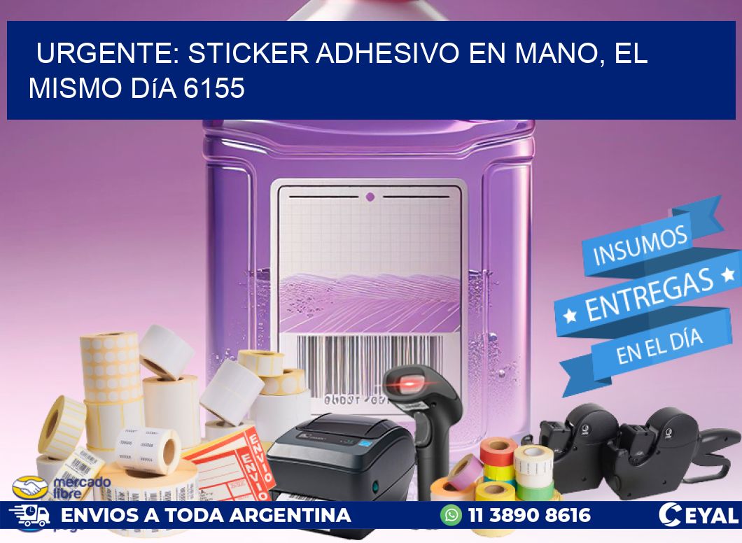 Urgente: Sticker adhesivo en Mano, el Mismo Día 6155