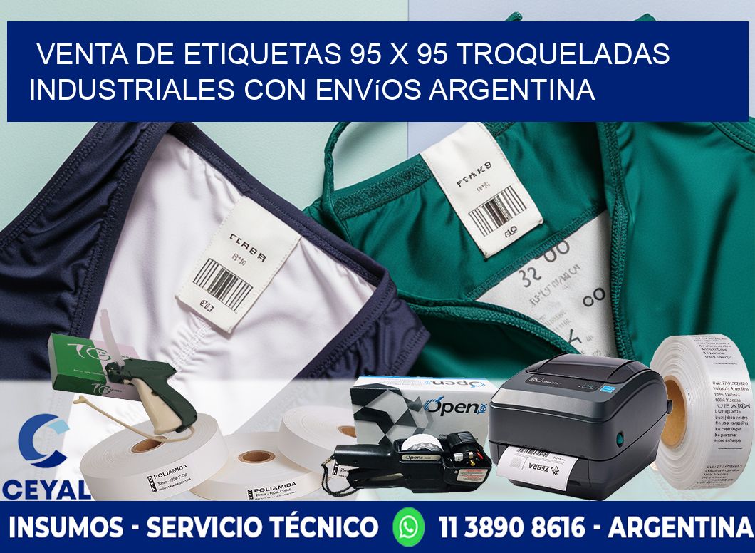 Venta de etiquetas 95 x 95 troqueladas industriales con envíos Argentina