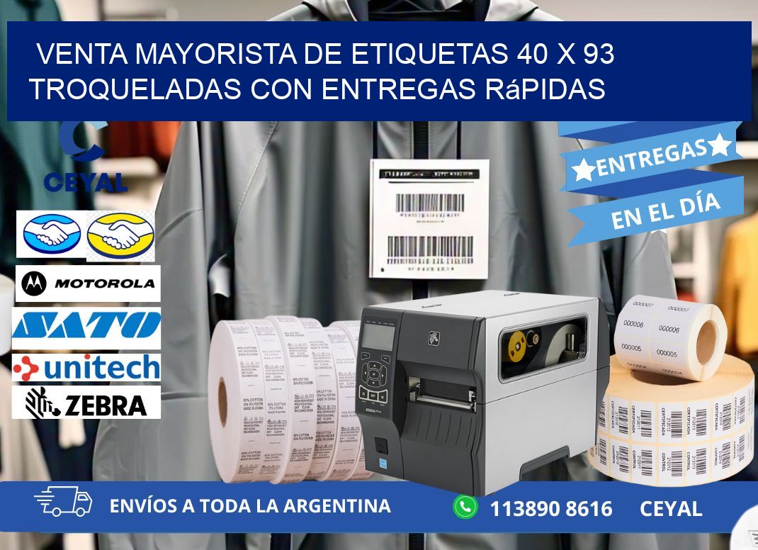 Venta mayorista de etiquetas 40 x 93 troqueladas con entregas rápidas