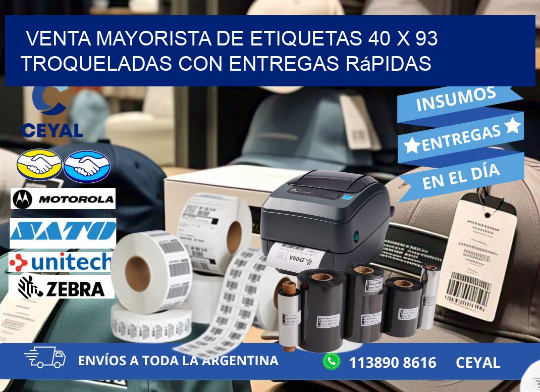 Venta mayorista de etiquetas 40 x 93 troqueladas con entregas rápidas