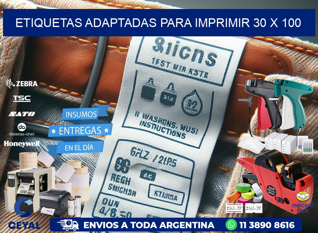 etiquetas adaptadas para imprimir 30 x 100