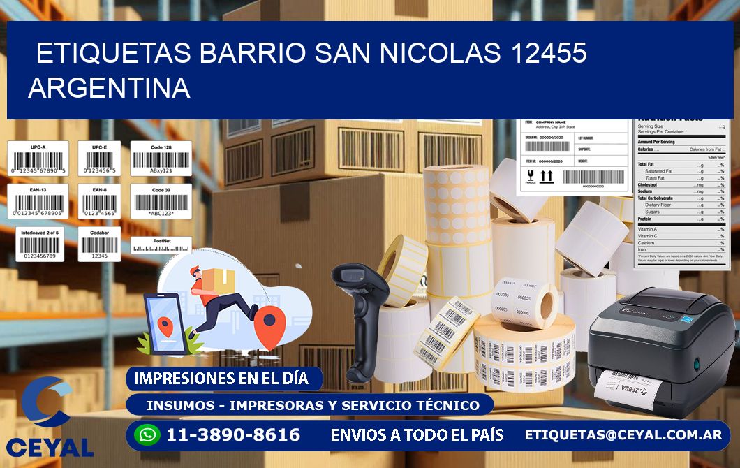 etiquetas barrio san nicolas 12455 argentina