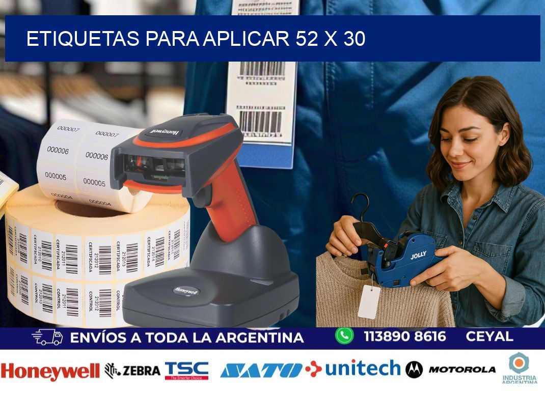 etiquetas para aplicar 52 x 30