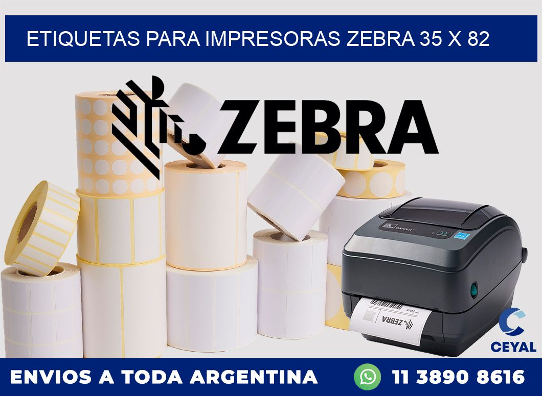 etiquetas para impresoras zebra 35 x 82