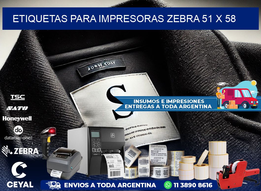 etiquetas para impresoras zebra 51 x 58