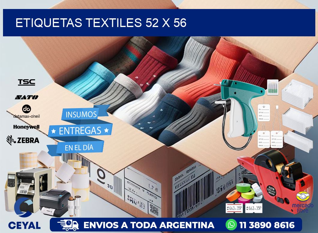 etiquetas textiles 52 x 56