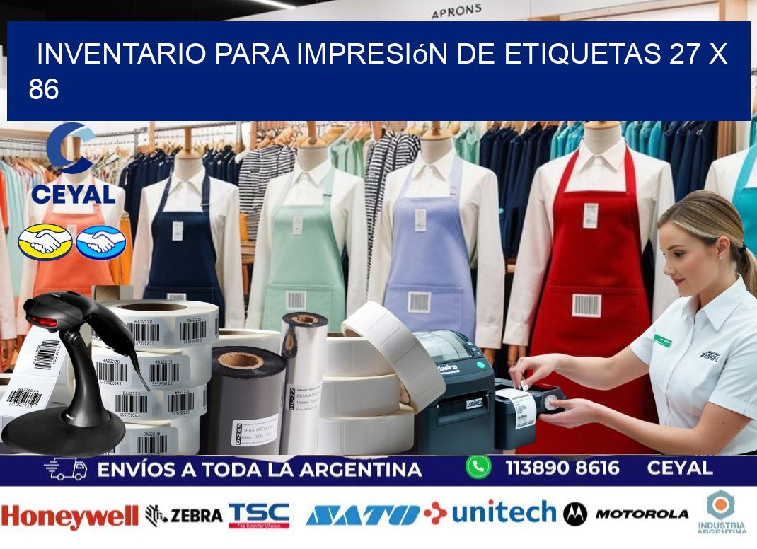 inventario para impresión de etiquetas 27 x 86