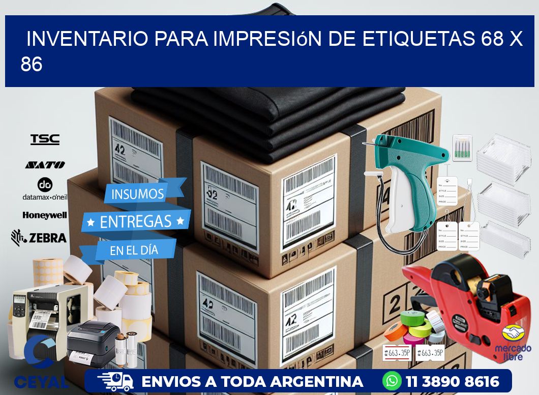 inventario para impresión de etiquetas 68 x 86