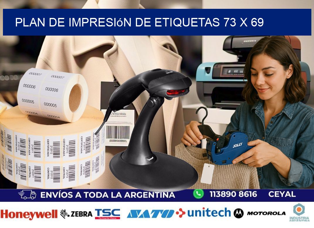 plan de impresión de etiquetas 73 x 69