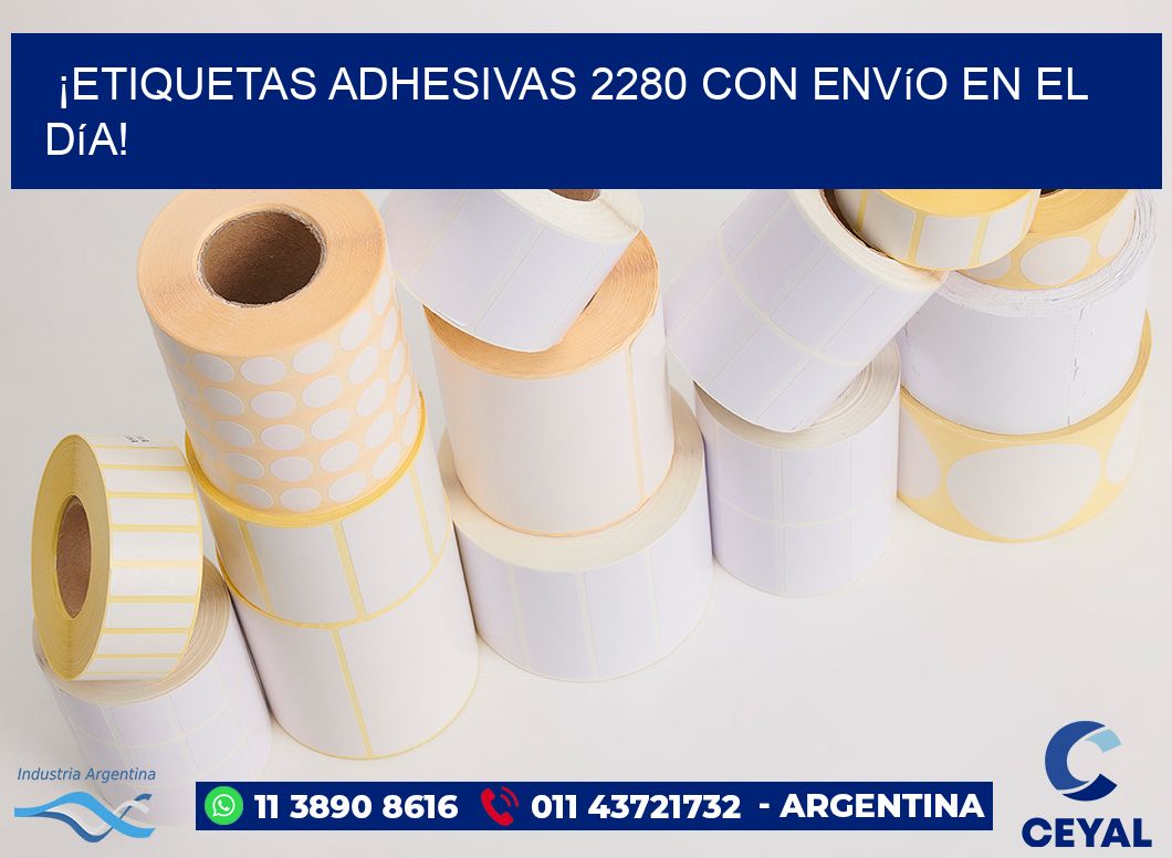 ¡Etiquetas Adhesivas 2280 con Envío en el Día!