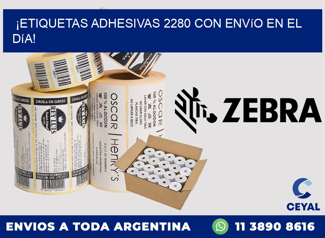 ¡Etiquetas Adhesivas 2280 con Envío en el Día!