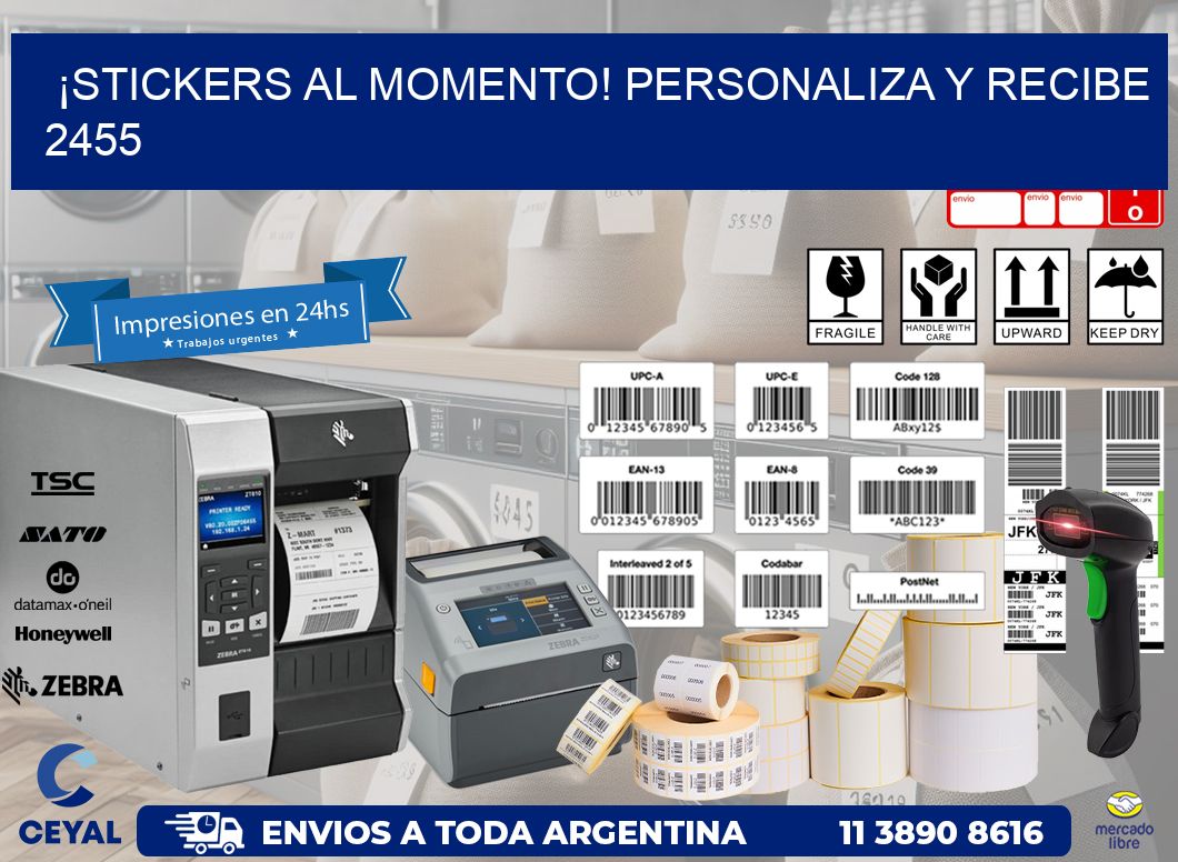 ¡Stickers al Momento! Personaliza y Recibe 2455