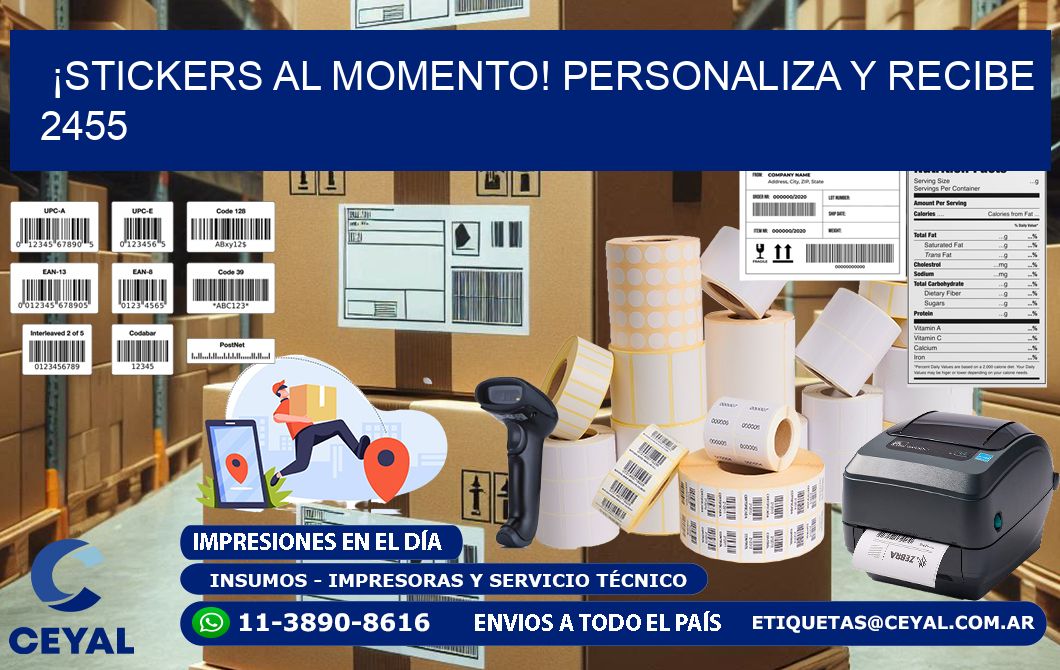 ¡Stickers al Momento! Personaliza y Recibe 2455
