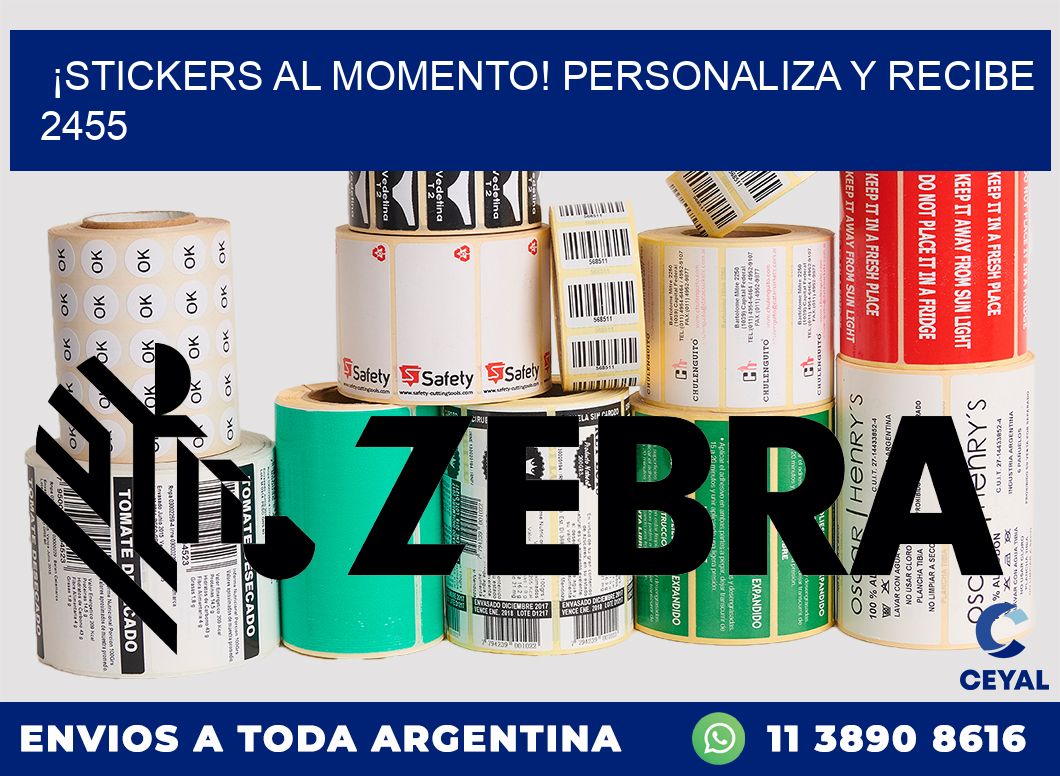 ¡Stickers al Momento! Personaliza y Recibe 2455