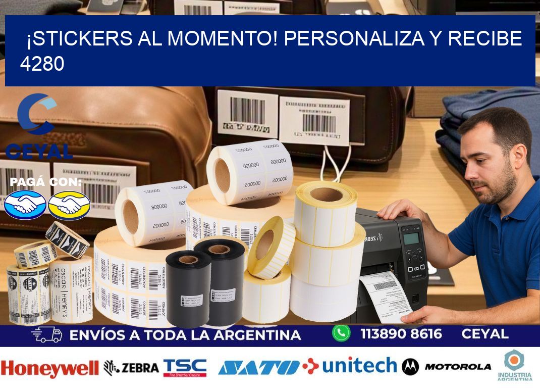¡Stickers al Momento! Personaliza y Recibe 4280