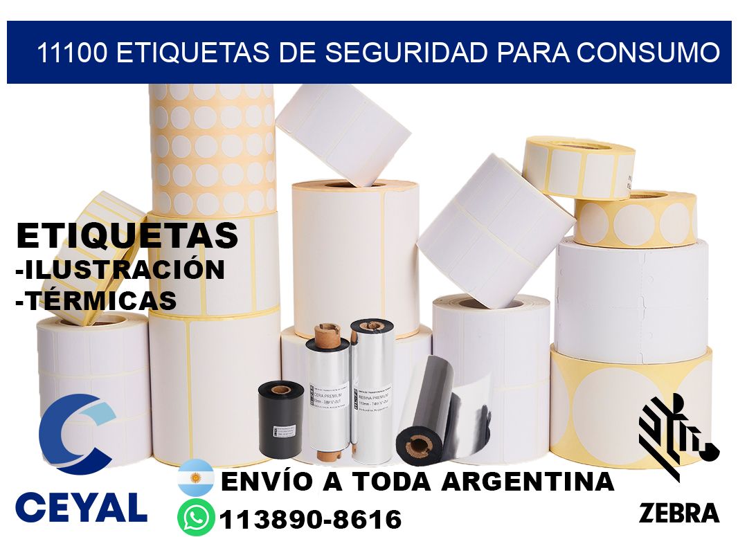 11100 Etiquetas de seguridad para consumo
