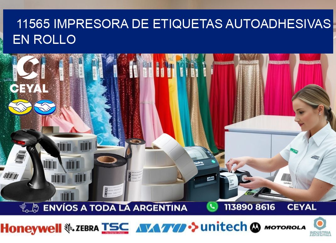 11565 impresora de etiquetas autoadhesivas en rollo