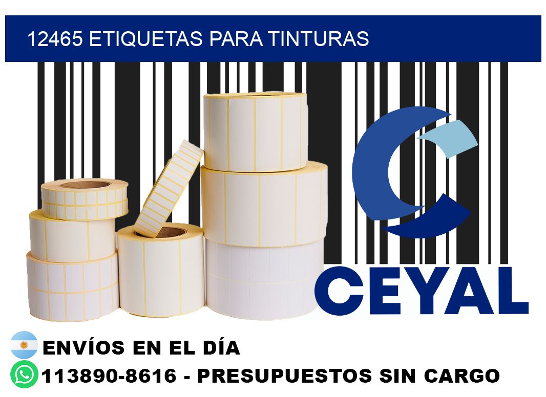 12465 Etiquetas para tinturas