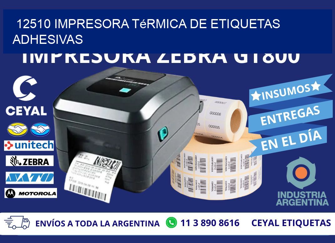 12510 Impresora térmica de etiquetas adhesivas