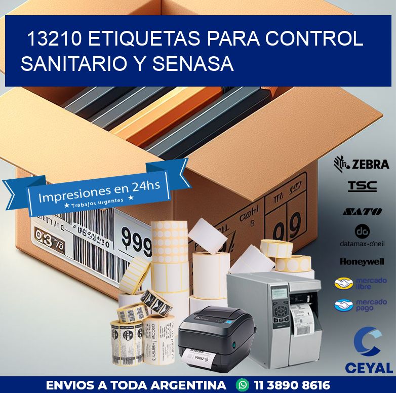 13210 etiquetas para control sanitario y SENASA