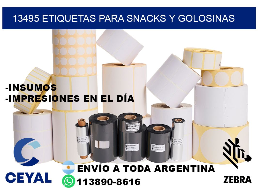 13495 Etiquetas para snacks y golosinas