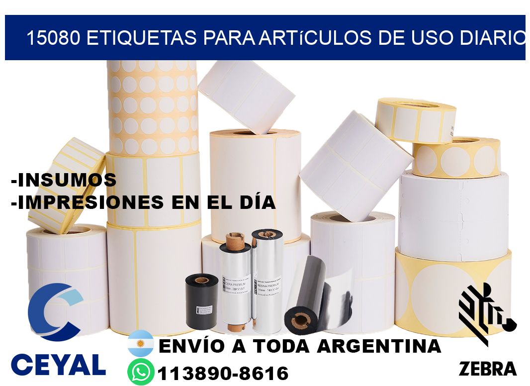 15080 Etiquetas para artículos de uso diario