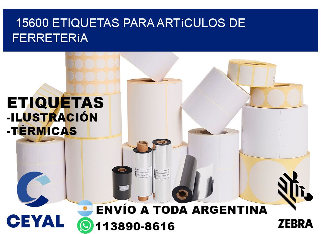 15600 Etiquetas para artículos de ferretería