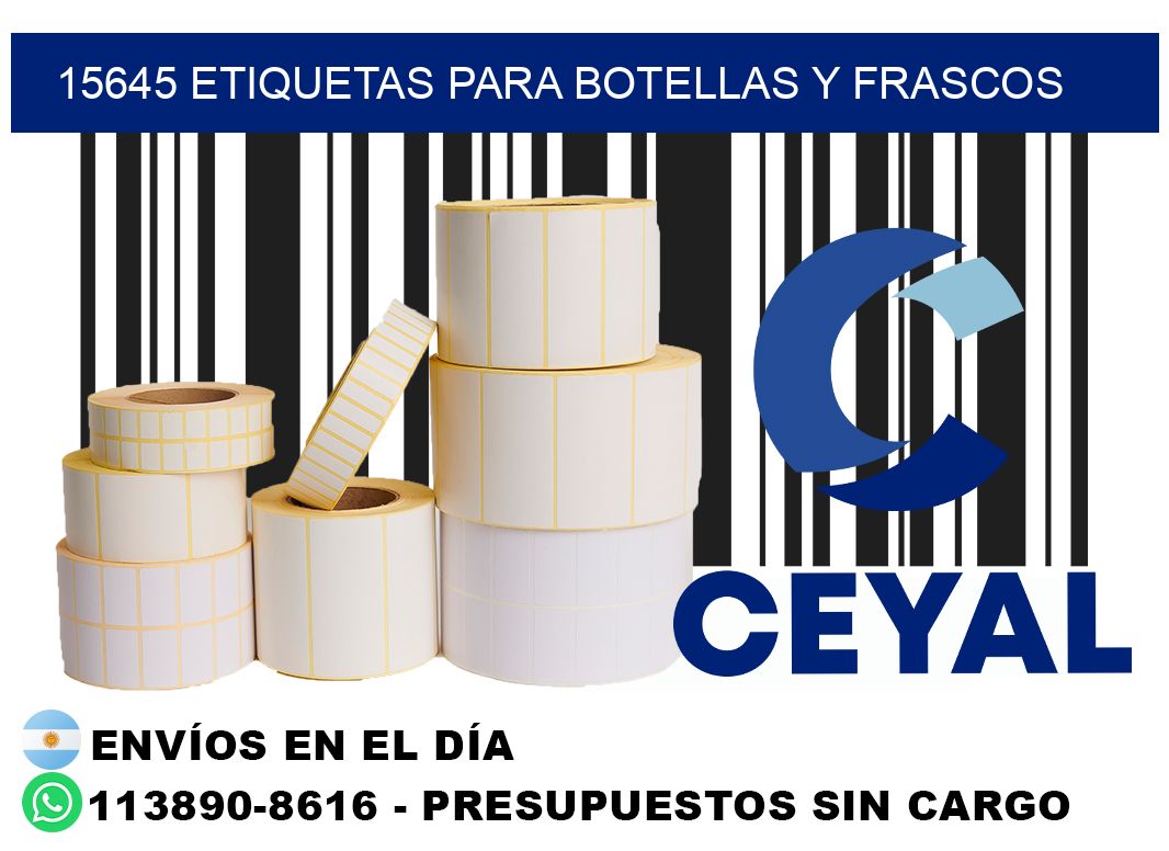 15645 Etiquetas para botellas y frascos