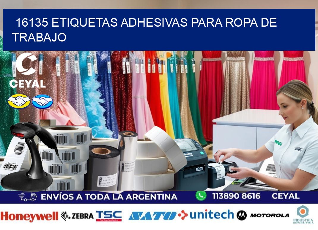 16135 Etiquetas adhesivas para ropa de trabajo
