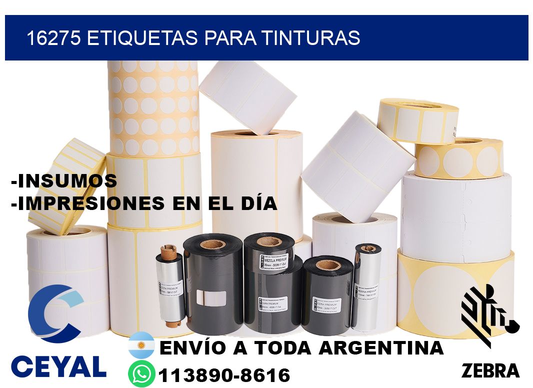 16275 Etiquetas para tinturas