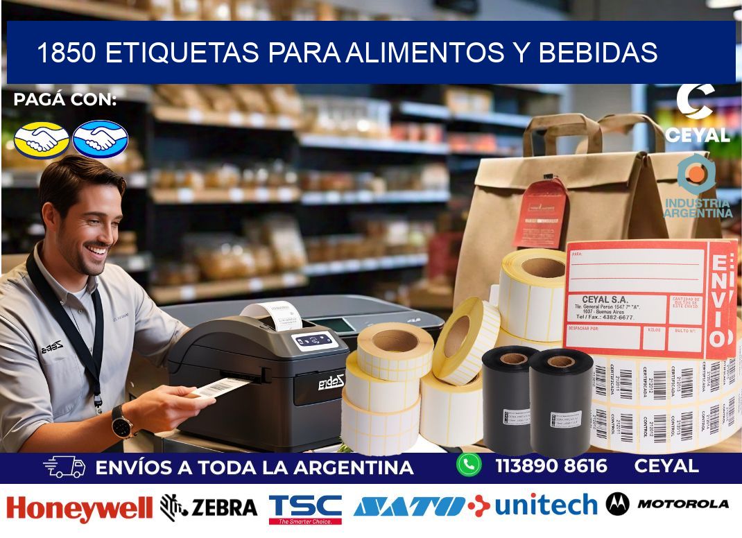 1850 Etiquetas para alimentos y bebidas